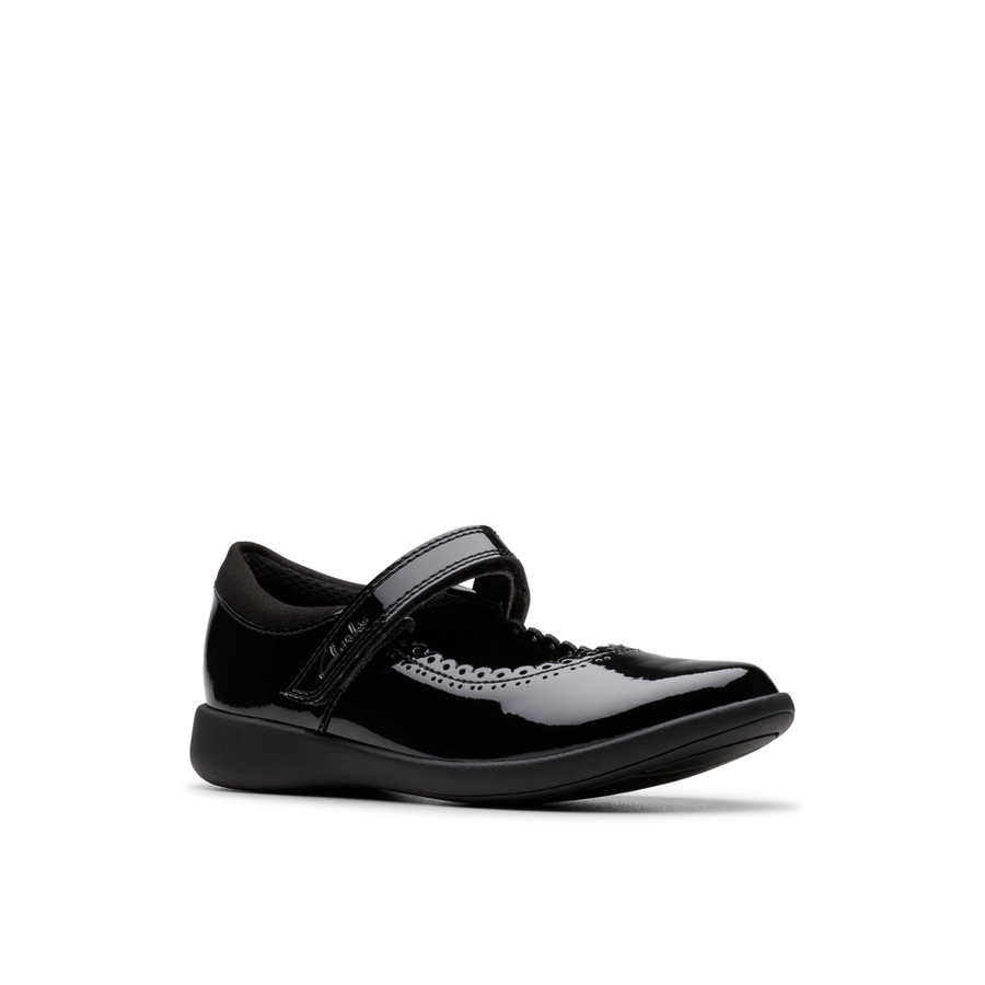 Clarks - Etch Pure K. - Black Patent - School Shoes