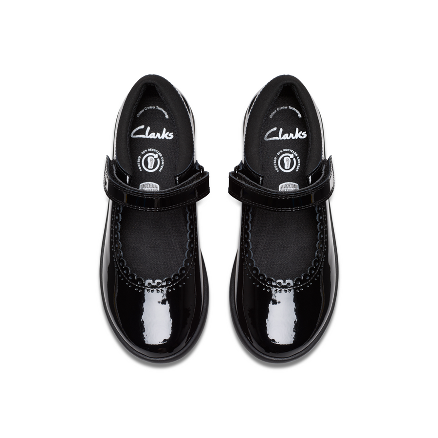 Clarks - Etch Pure K. - Black Patent - School Shoes