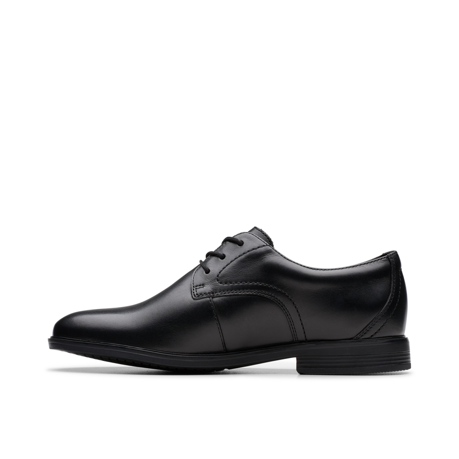 Clarks - Jonwin Step Y. - Black Leather - School Shoes