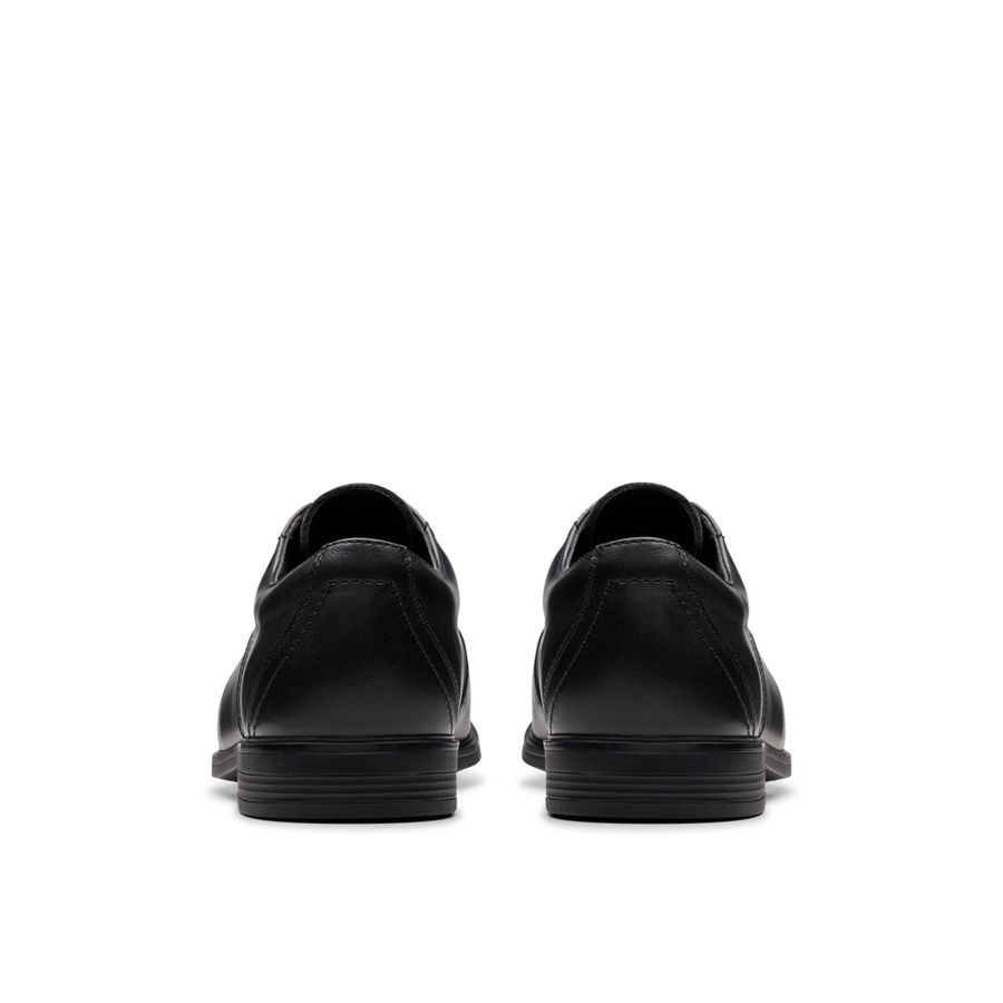 Clarks - Jonwin Step Y. - Black Leather - School Shoes