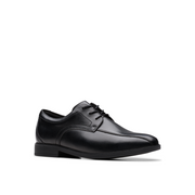 Clarks - Jonwin Loop Y. - Black Leather - School Shoes