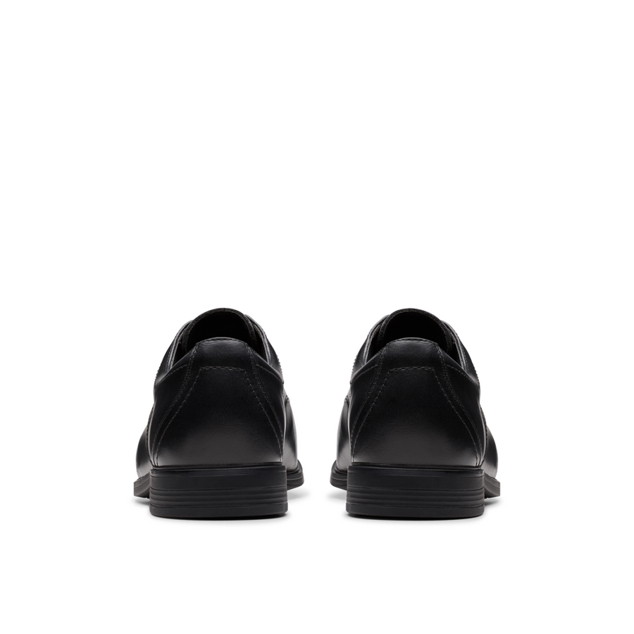 Clarks - Jonwin Loop Y. - Black Leather - School Shoes