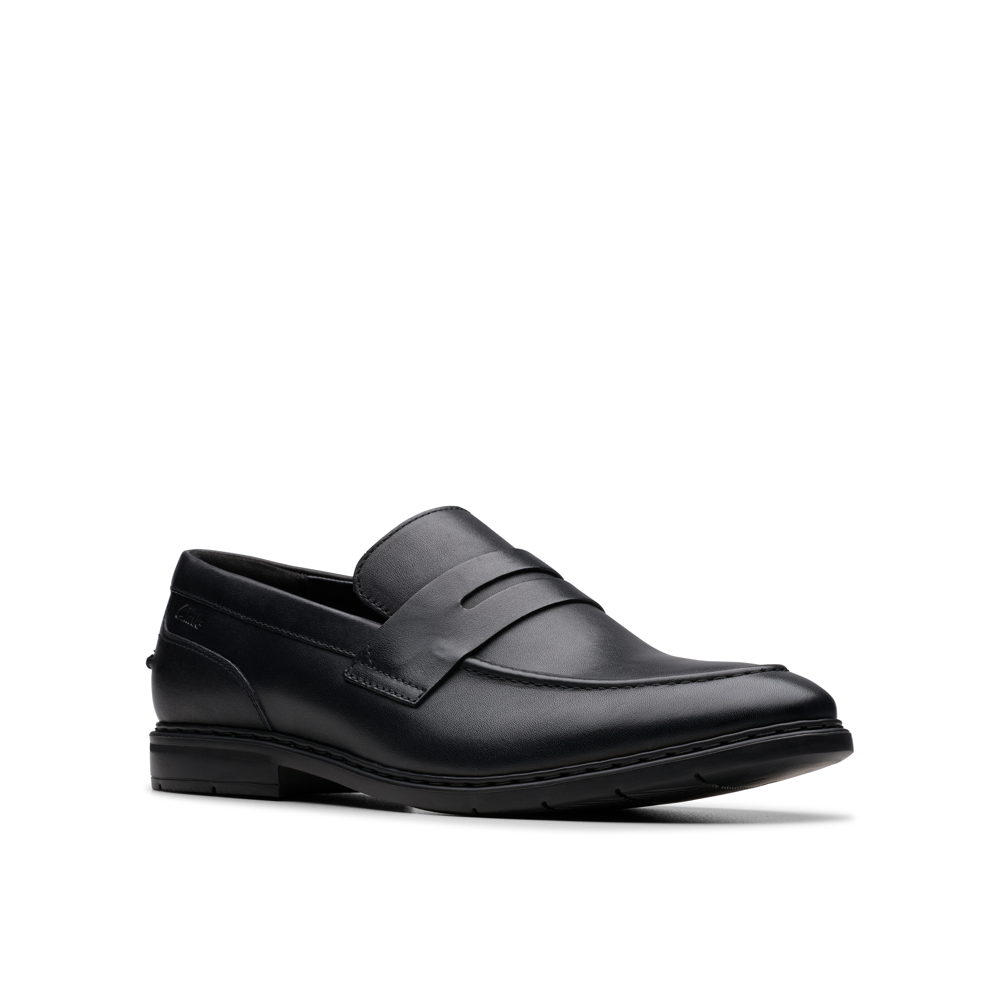 Clarks Banbury Lo Black Leather Shoes