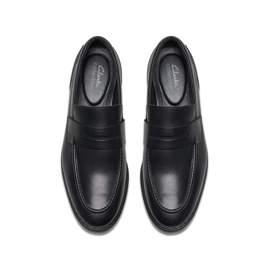 Clarks Banbury Lo Black Leather Shoes