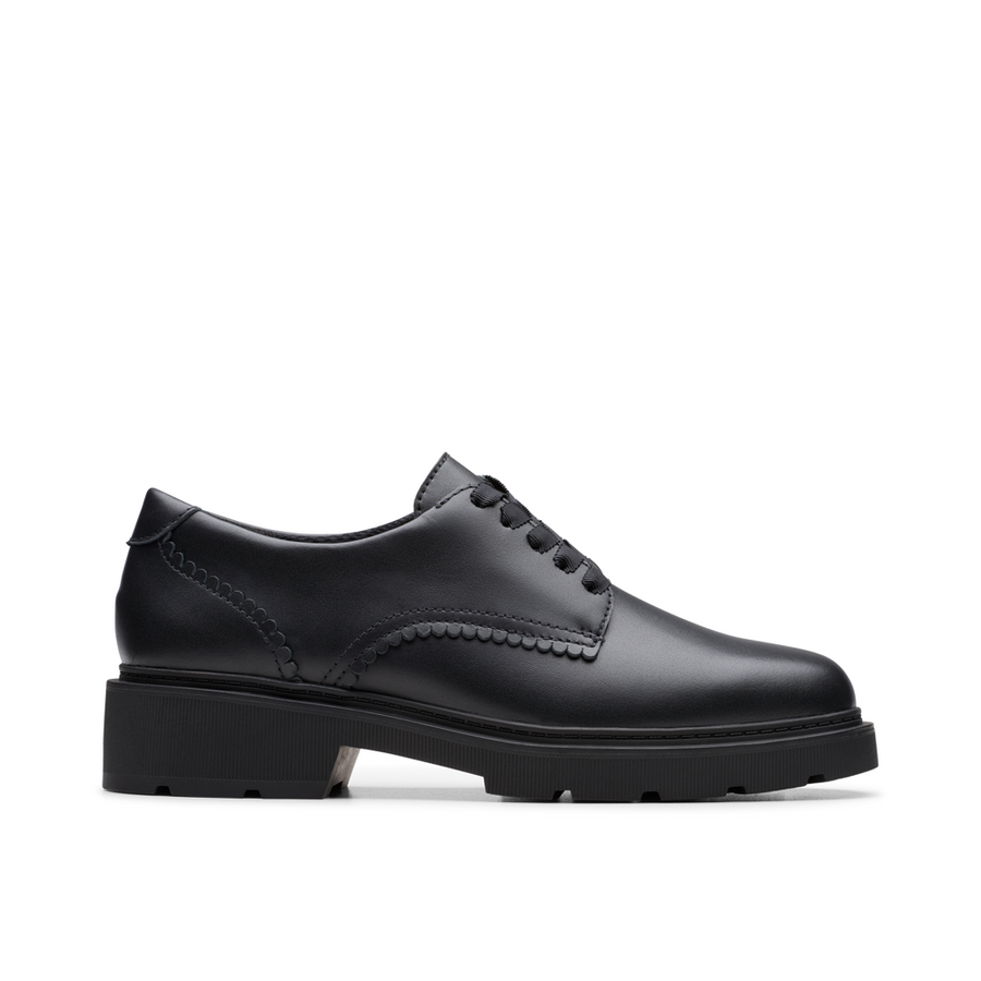 Clarks - Eris Pure Y. - Black Leather - School Shoes
