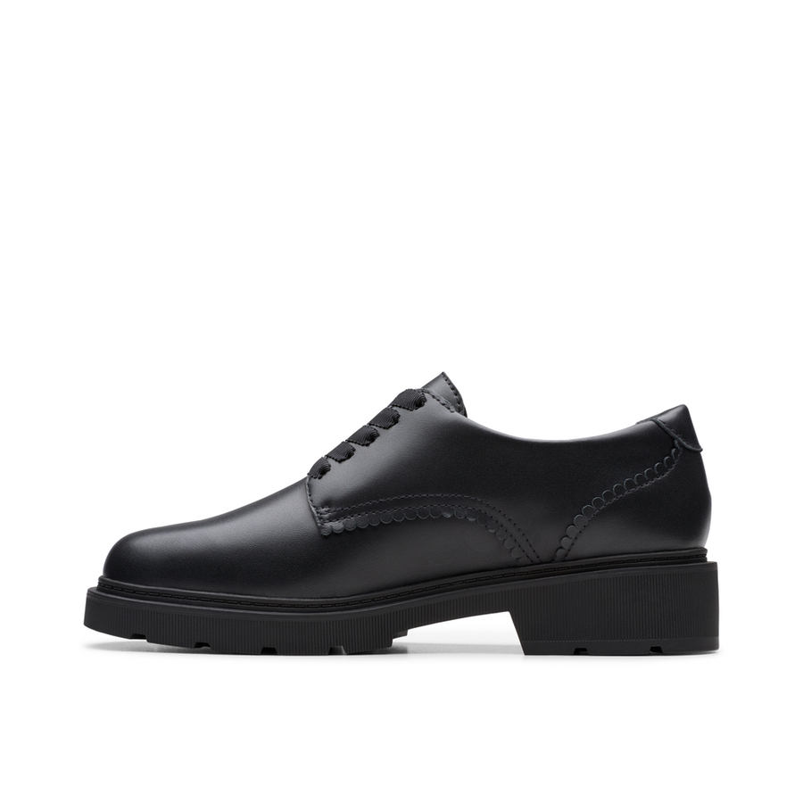 Clarks - Eris Pure Y. - Black Leather - School Shoes
