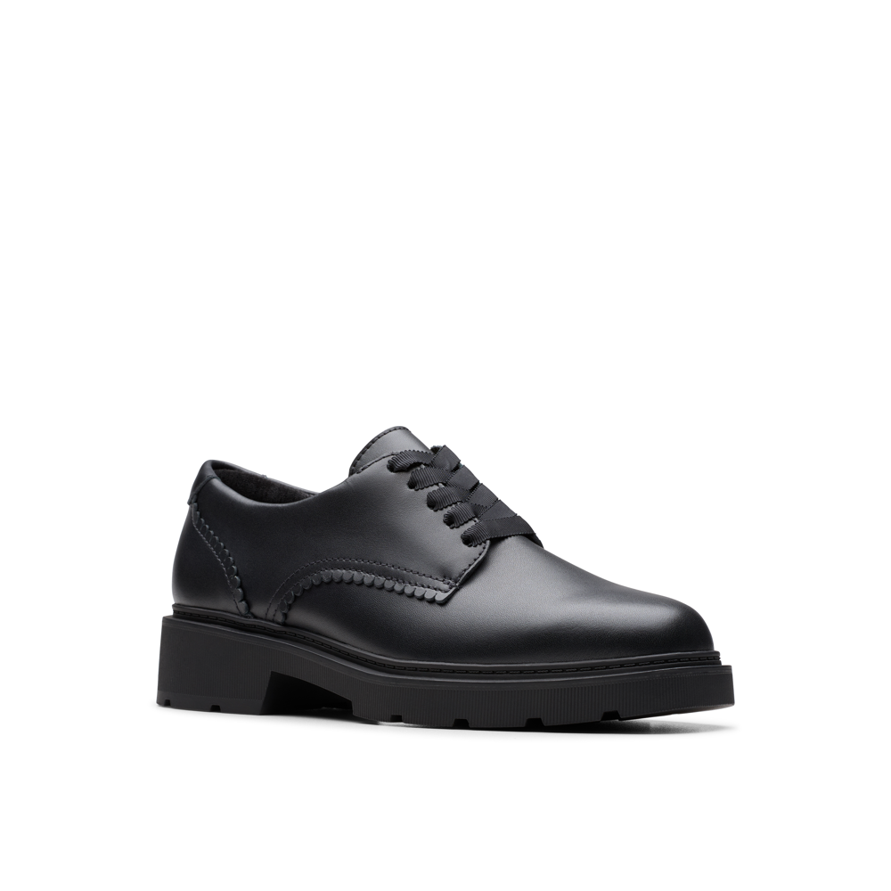 Clarks - Eris Pure Y. - Black Leather - School Shoes