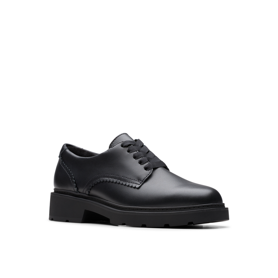 Clarks - Eris Pure Y. - Black Leather - School Shoes