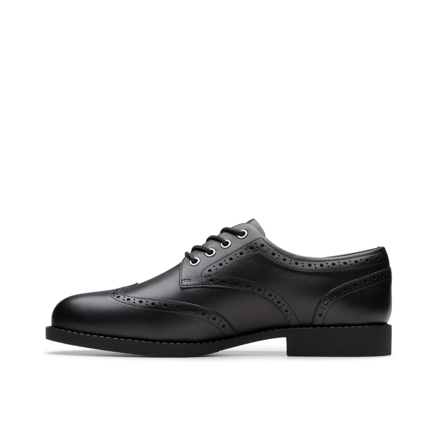 Clarks - Tapa Pure Y. - Black Leather - School Shoes