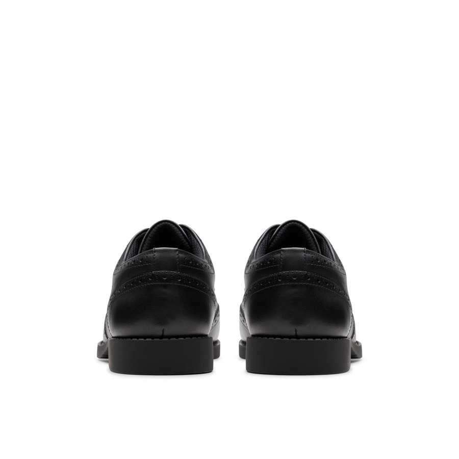 Clarks - Tapa Pure Y. - Black Leather - School Shoes