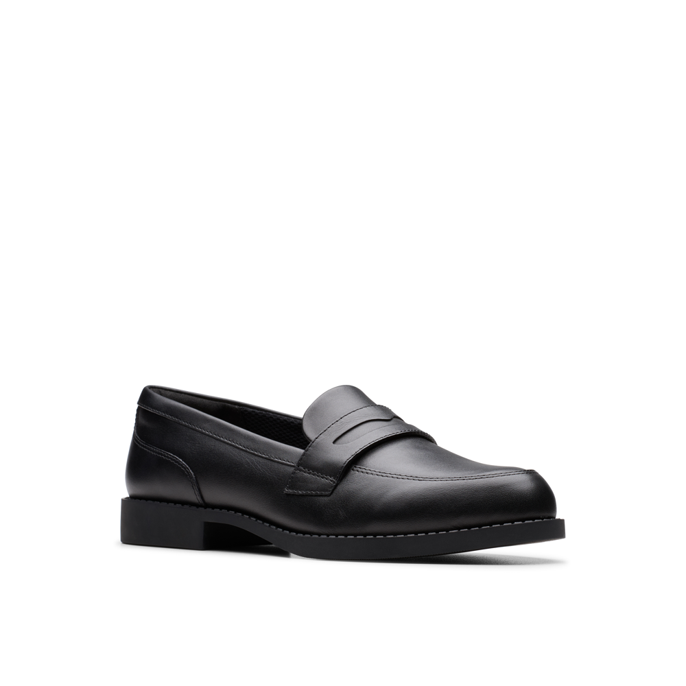 Clarks - Tapa Edge Y. - Black Leather - School Shoes