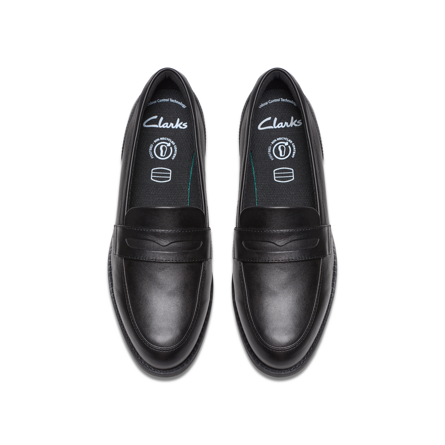 Clarks - Tapa Edge Y. - Black Leather - School Shoes