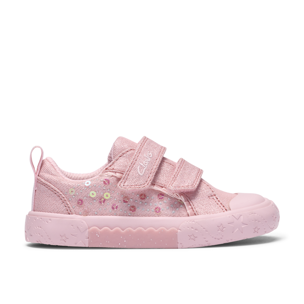 Clarks - FoxingGleam T. - Pink Canvas - Canvas Shoes