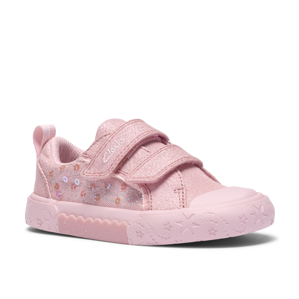 Clarks - FoxingGleam T. - Pink Canvas - Canvas Shoes