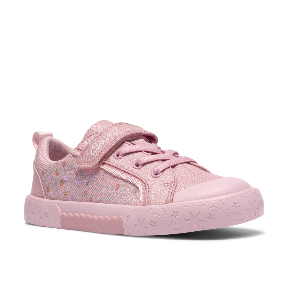 Clarks - FoxingGleam K. - Pink Canvas - Canvas Shoes