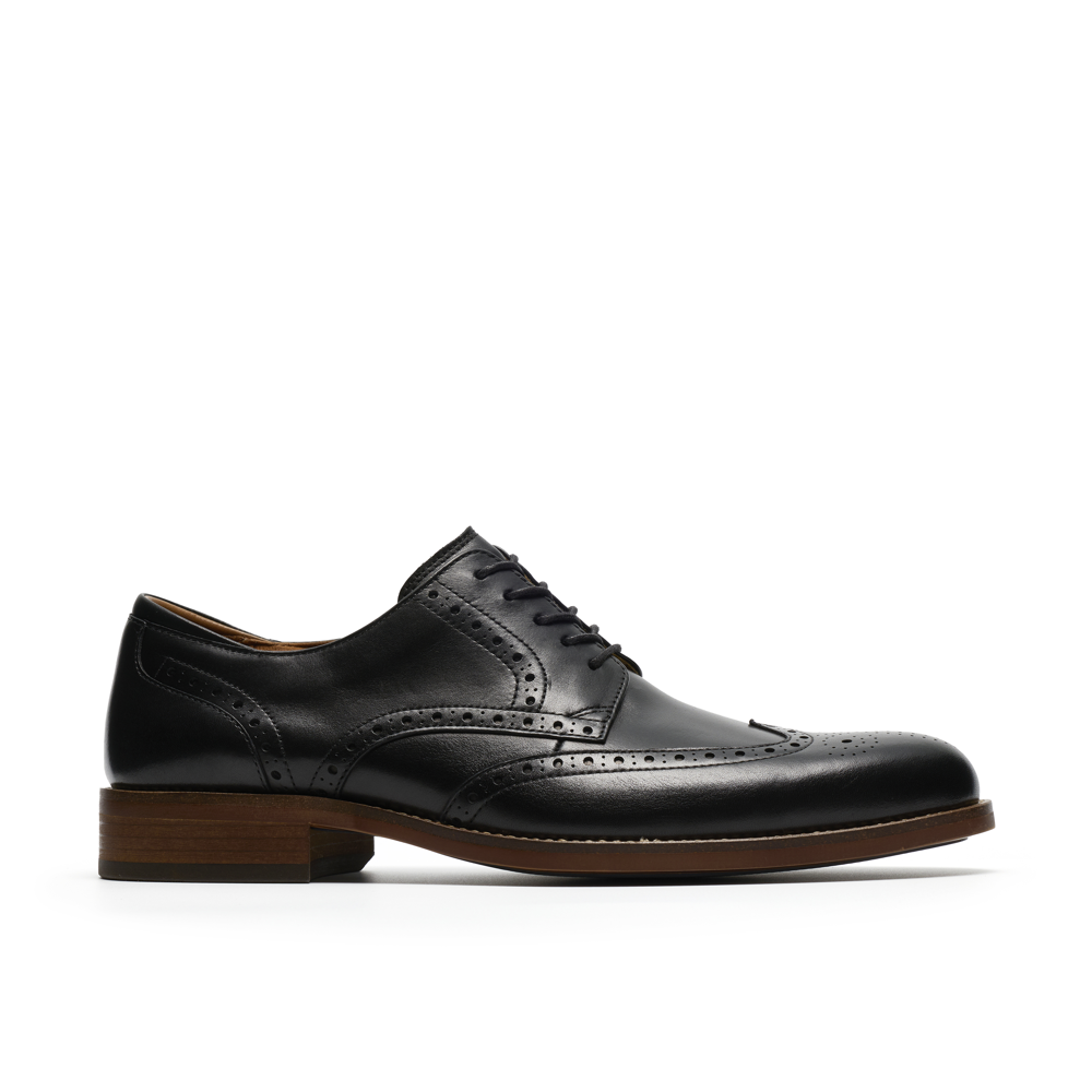 Clarks - CraftRemi Tip - Black Leather - Shoes