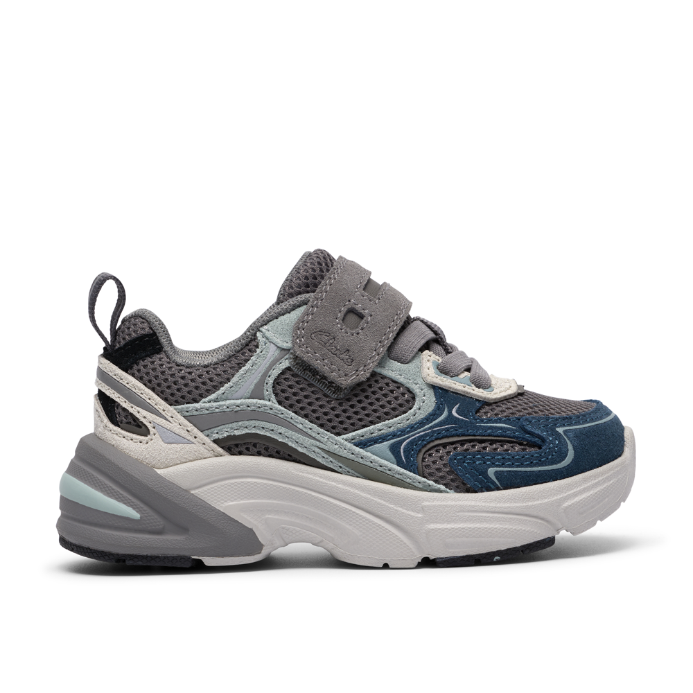 Clarks - CraftonVibe T - Grey/Green Combi - Trainers