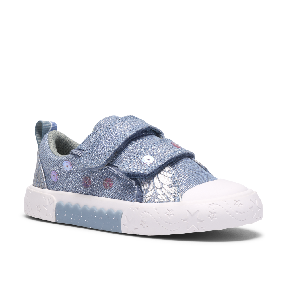 Clarks - Foxing Trim T. - Denim Canvas - Canvas Shoes