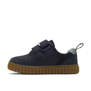 Clarks Cove Pop T Navy Leather Shoes