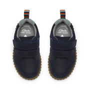 Clarks Cove Pop T Navy Leather Shoes