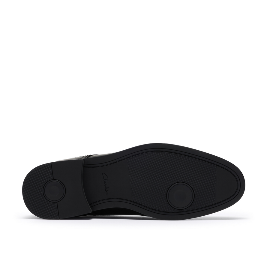 Clarks Bowburn Lace Black Leather Shoes