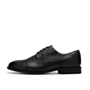 Clarks Bowburn Cap Black Leather Shoes