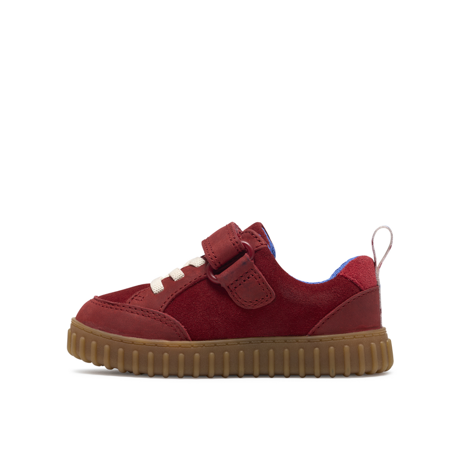 Clarks Cove Go T Red Leather Shoes