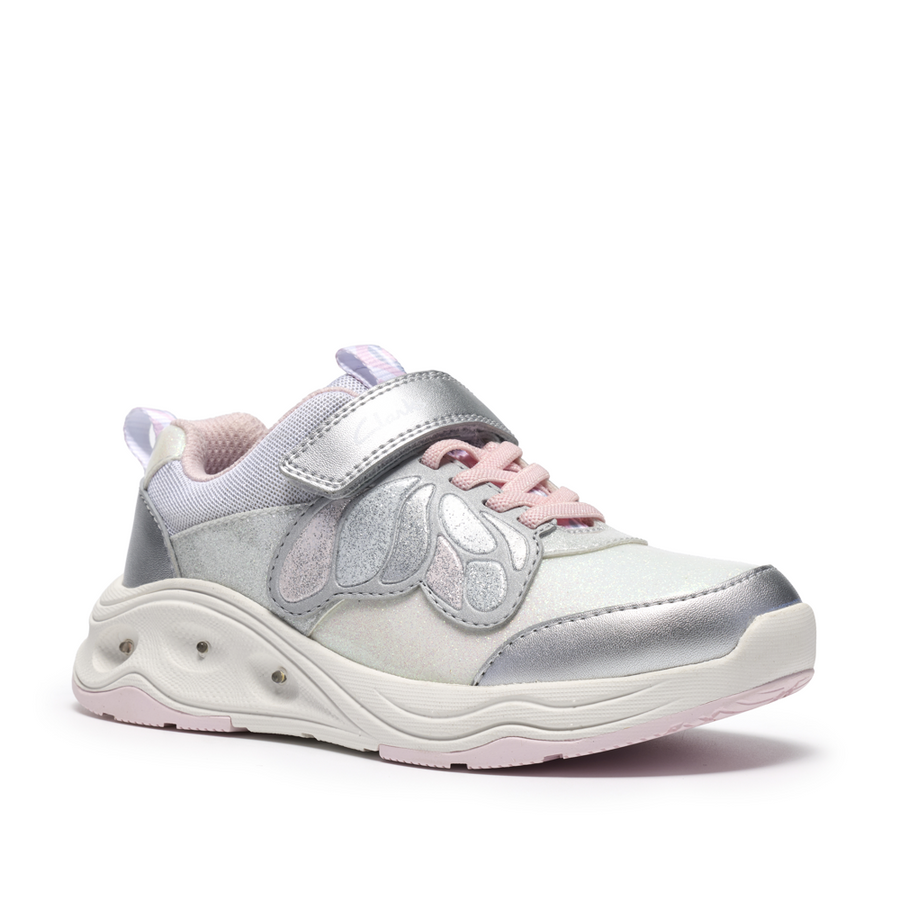 Clarks Gleam Fly K. Gun Metal Trainers