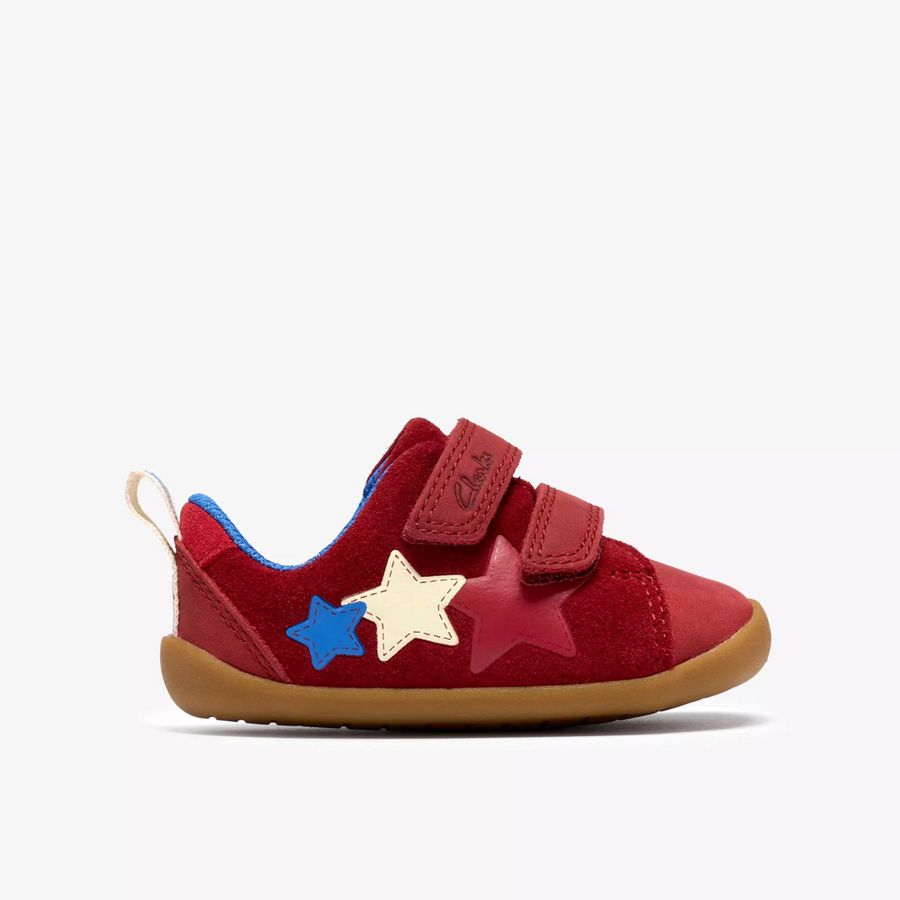 Clarks Roamer City T Dark Red Leather Shoes