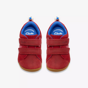 Clarks Roamer City T Dark Red Leather Shoes