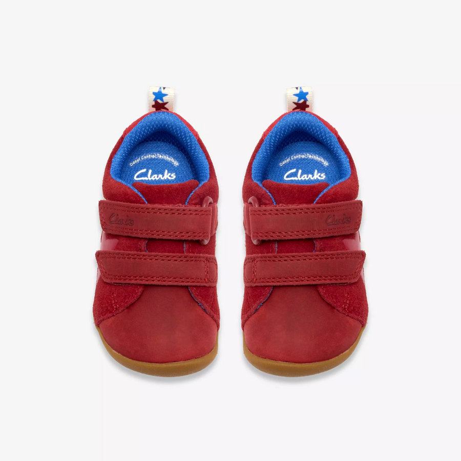 Clarks Roamer City T Dark Red Leather Shoes