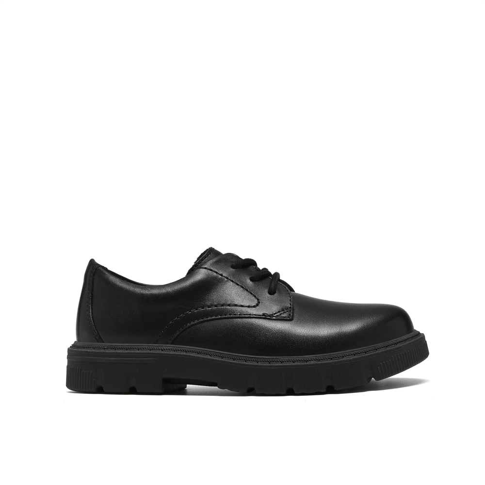 Clarks - Lorcam Walk K - Black Leather - School Shoes