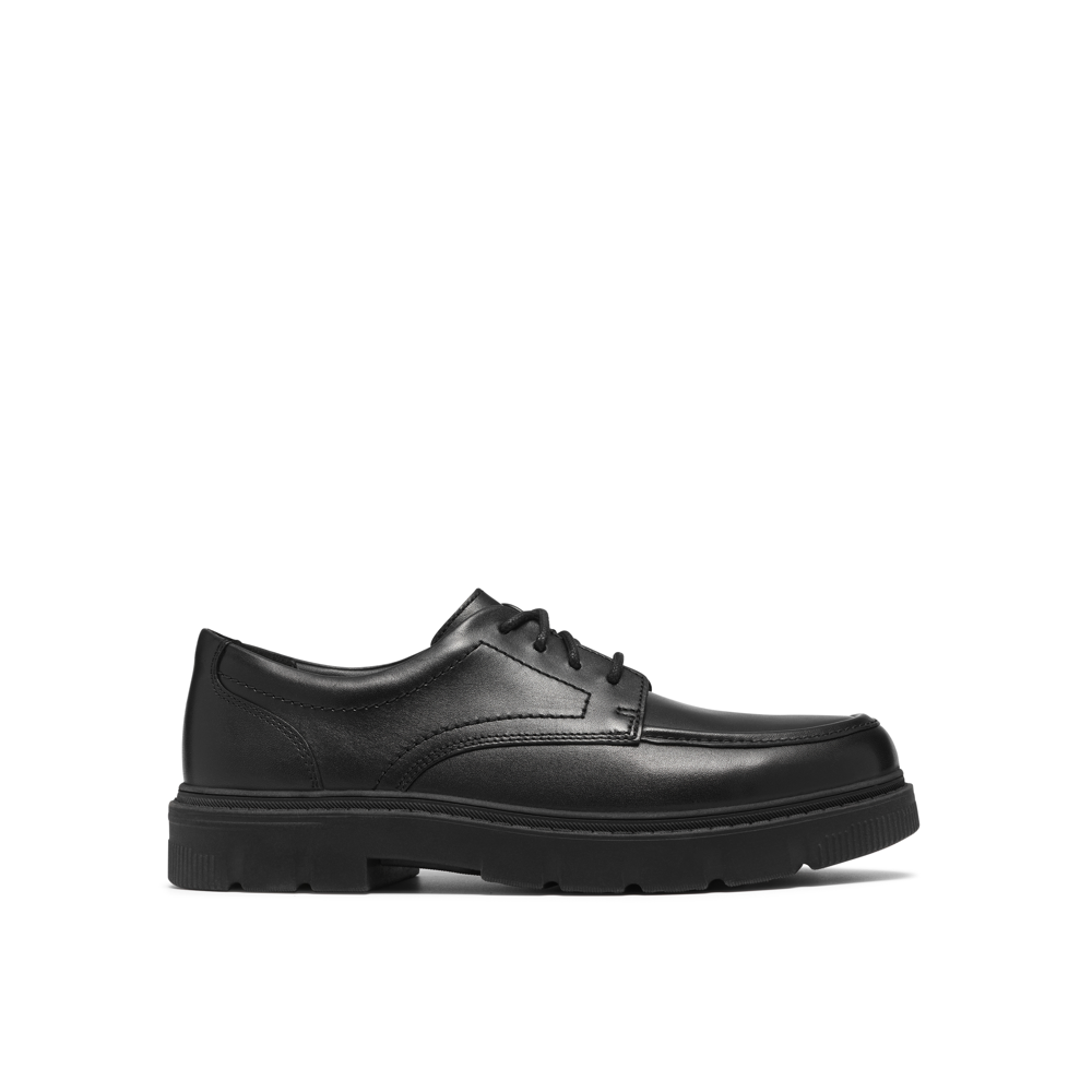 Clarks - Lorcam Lane Y - Black Leather - School Shoes