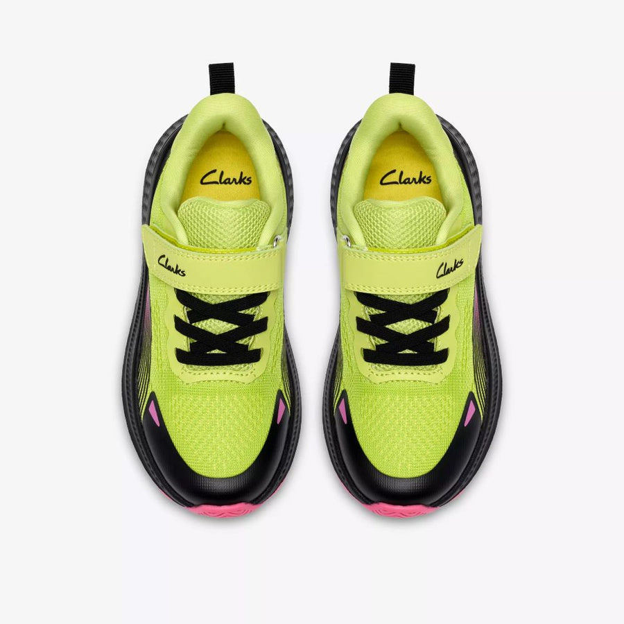 Clarks Lumen Hero K Lime Trainers