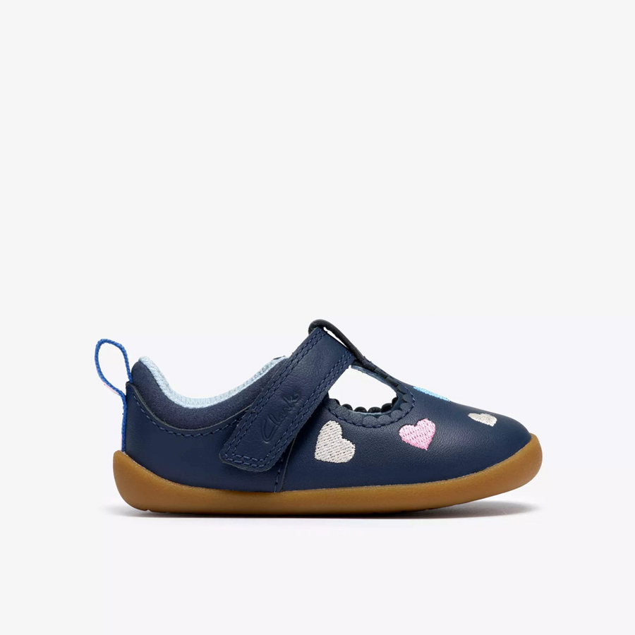 Clarks RoamerHeart T. Navy Leather Shoes