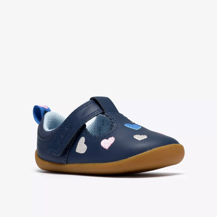 Clarks RoamerHeart T. Navy Leather Shoes