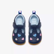 Clarks RoamerHeart T. Navy Leather Shoes