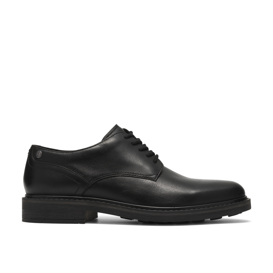 Clarks Newford Lace Black Leather Shoes