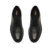 Clarks Newford Lace Black Leather Shoes
