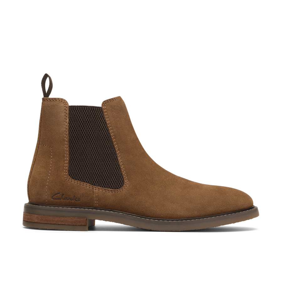 Clarks Jaxen Easy Cola Suede Boots