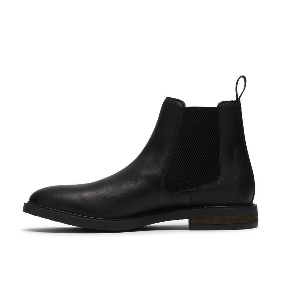 Clarks Jaxen Easy Black Leather Boots