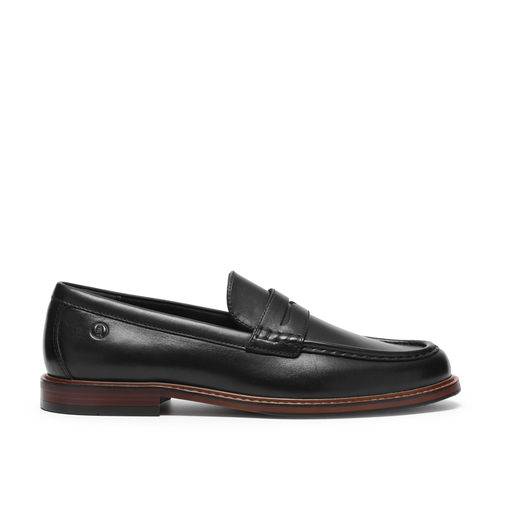 Clarks Cranhill Lo Black Leather Shoes