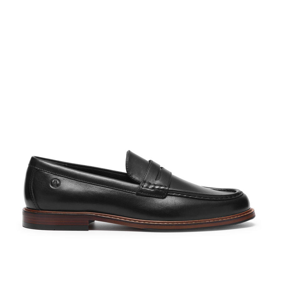 Clarks Cranhill Lo Black Leather Shoes