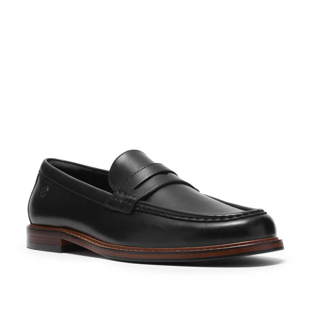 Clarks Cranhill Lo Black Leather Shoes