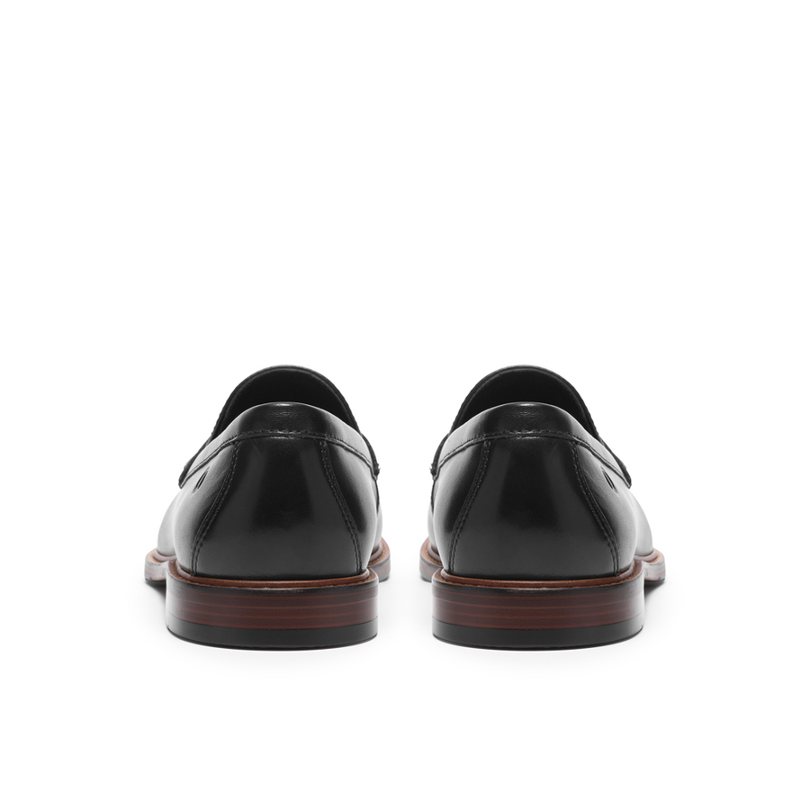 Clarks Cranhill Lo Black Leather Shoes