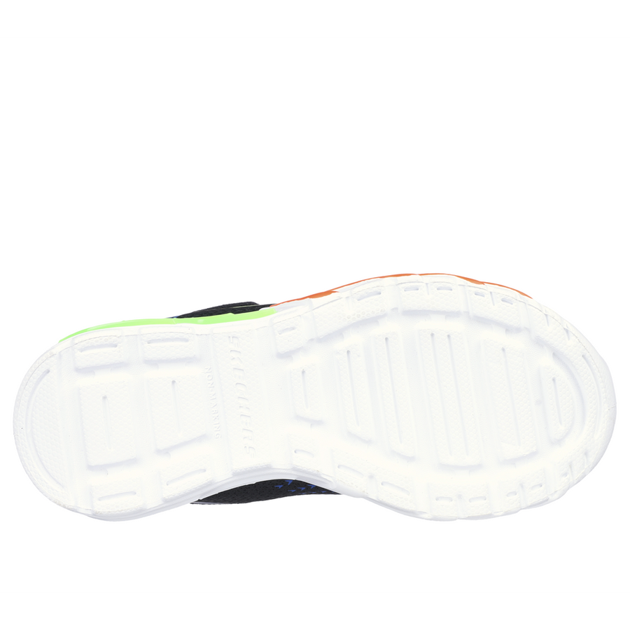 Skechers Flex Glow Bolt Black Blue Trainers Robert Carder Shoes