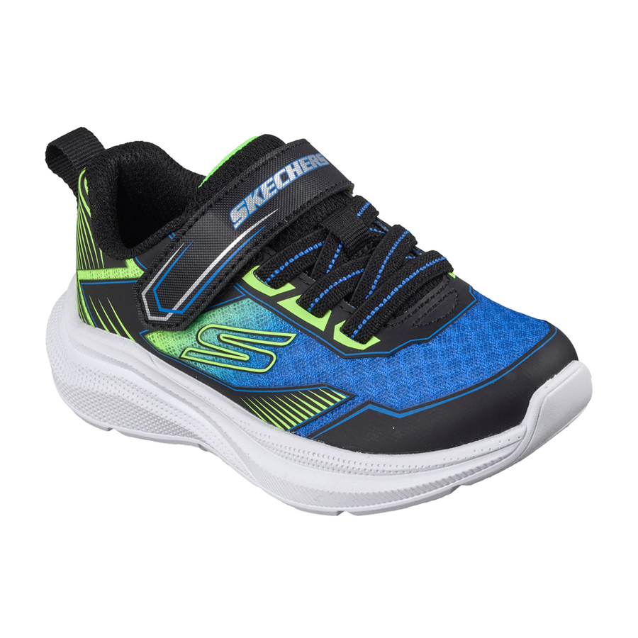 Skechers - Microspec Velocity - Grid-Drift - 404127N/BBLM - Blue/Lime - Trainers