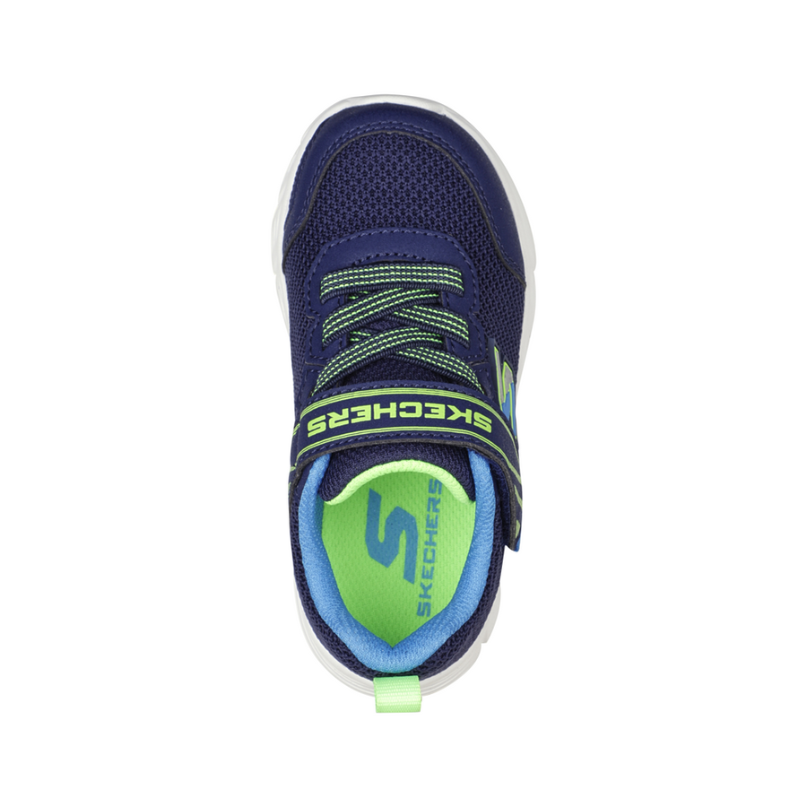 Skechers - Comfy Flex - Mini Trainer - Navy/Lime - Trainers