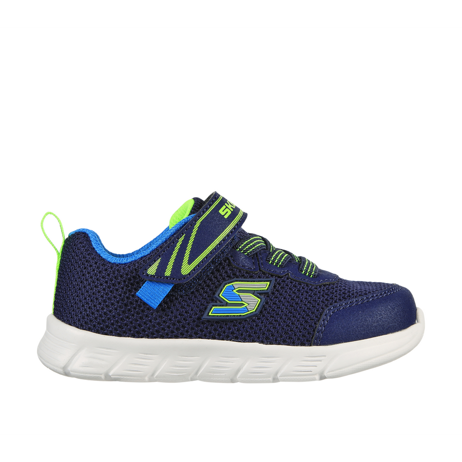 Skechers - Comfy Flex - Mini Trainer - Navy/Lime - Trainers