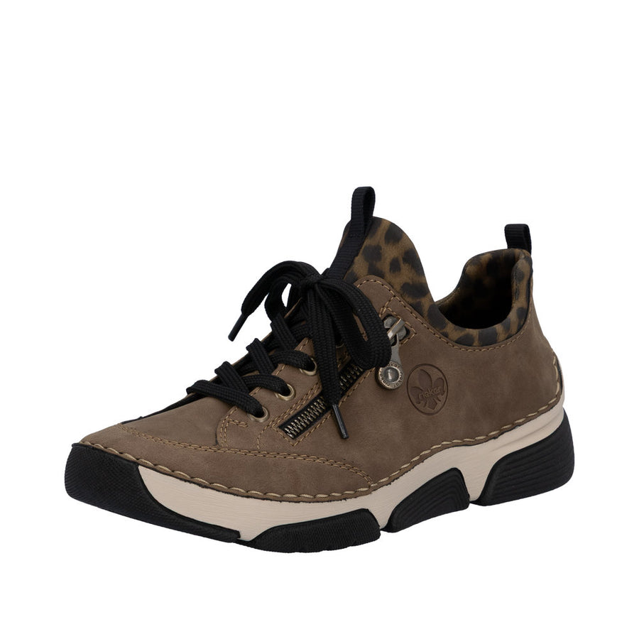 Rieker Angela 45973-24 Wood/Leo-Braun Shoes